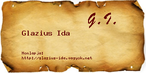 Glazius Ida névjegykártya